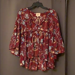 Pretty flowery fall/summer floral blouse